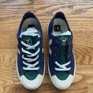 Veja Small Flip Canvas / Mesh Multicolor Marine Sneakers Size 2